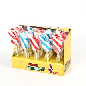 Ball Colourful Lollipop candy with multiple flavours like milk strawberry chocolate and assorted fruit mix