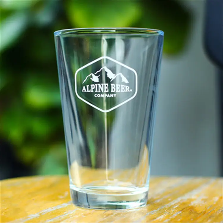 Factory Price 16oz Custom Decal Logo Drinking Beer Pint Glass