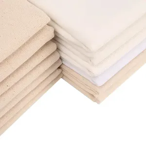 100% tela de algodón 20*16 128*60 260Gsm tela de sarga de algodón sin blanquear Greige