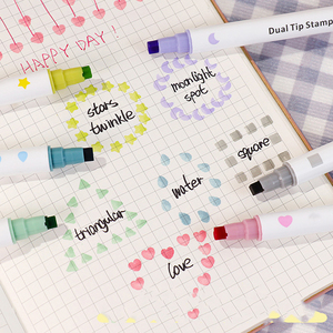 Tem kép tip màu bút đánh dấu có thể giặt nước dựa trên tem đánh dấu cho trẻ em nghệ thuật vẽ tự làm máy tính xách tay ưa thích Quà Tặng tem Bút Đánh Dấu - Product Image 5