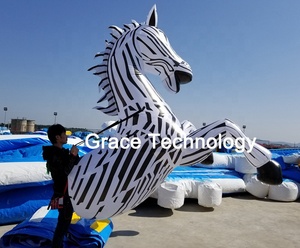 Cavallo da passeggio gonfiabile bianco all'aperto/decorazione gonfiabile della parata del Costume animale del cavallo per la pubblicità - Product Image 4
