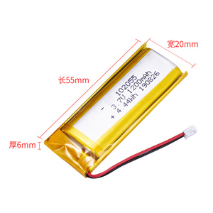리튬 폴리머 배터리 3.7V 1100mAh 1200mah 전선 충전식 102055 <span class=keywords><strong>LiPo</strong></span> 배터리 - Product Image 2