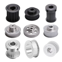 Pulley Aluminium Custom dengan Lubang Persegi, Lubang Heksagonal, Lubang D, Lubang Keyway, HTD 3M 5M 8M GT2 MXL XL T5 T10 AT5 S2M S5M Timing Pulley