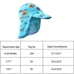 Chapeau d'été UPF50 + Sun Visor Toddler Baby Beach Sun Hat Adjustable Kids Wide Brim Bucket Hat - Product Image 4