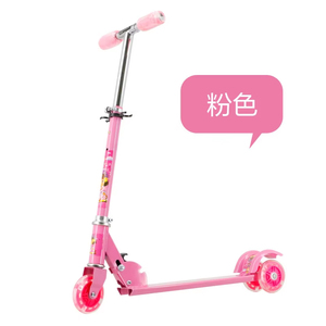 Jumon <b>Three</b>-wheel foldable scooter Height-adjustable kick scooter Flashing wheels kids scooter Iron frame children scooter - Product Image 5