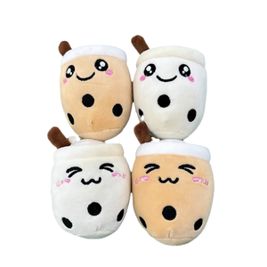 Yeni varış sevimli peluş Boba süt PP pamuk dolum ile çay bardağı kolye çocuk hediye anahtarlık toptan bebekler - Product Image 4