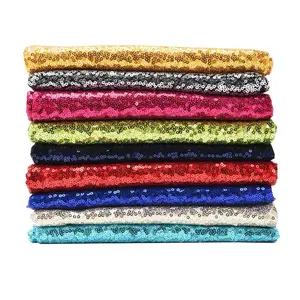 Amazon Hot Selling Goedkope Borduren Tulle 3Mm Pailletten Stof Voor Bruiloft Decoratie