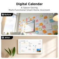 Layar Kalender Digital Pintar Android 21,5 Inci, Terpasang di Dinding, Layar Sentuh, Android 15, Sinkronisasi Google Calendar, Dapat Disesuaikan