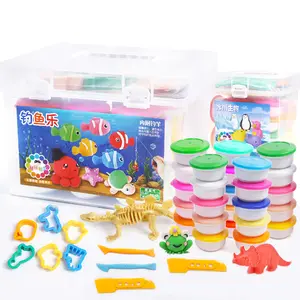 Set Mainan Edukasi DIY, Set Mainan Edukasi Diy, Tanah Liat Super Ringan untuk Anak-anak dengan 40 Warna Kotak PP Tidak Beracun, Lembut Warna-warni 5 Hingga 7 Tahun BSCI