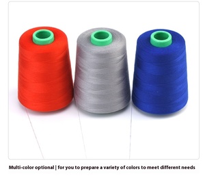 100% chỉ may <span class=keywords><strong>Polyester</strong></span> 40S 2ply mẫu trắng và nhuộm thô 4500yds độ bền cao với chất bôi trơn 4% cho quần áo - Product Image 3