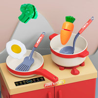 Jouets de maisonnette pour enfants, ensemble de cuisine pour enfants, ustensiles de cuisine, ensemble de jeu pour garçons et filles, jouet éducatif de cuisine, fruits et légumes