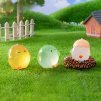 En gros Personnalisé Micro Paysage Créatif Mignon Lumineux Orange Fruits Poulet Jardinage Ornement Accessoires Ornement De Bureau