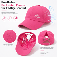 Cappellino Sportivo Premium Personalizzato con Logo Ricamato, Asciugatura Rapida, Perforato al Laser, per Donna, Ideale per Corsa ed Escursionismo
