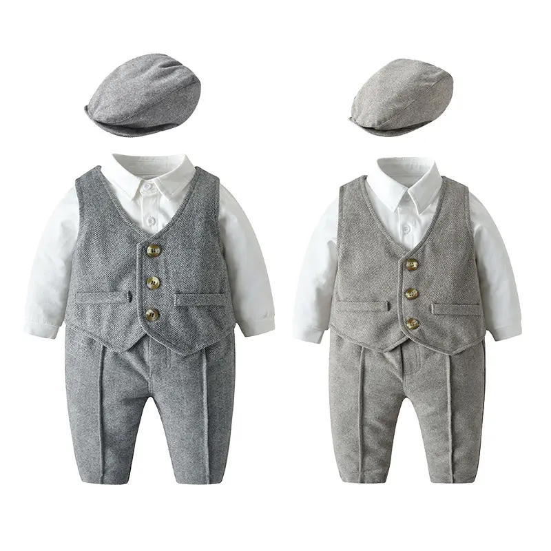 Suits For Baby Boy Costume Cotton Boys Suits Single Breasted Kids Blazers Boys Suits Set Formal Wedding Wear Children Clothing