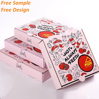 Boîte à pizza isotherme en carton ondulé personnalisée et imprimée, écologique, pour restaurants, vente en gros, avec logo