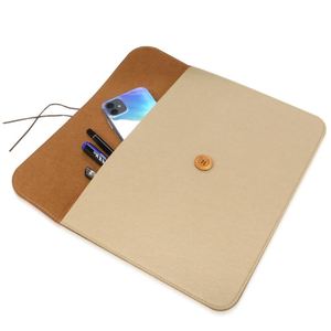 Durable <b>A4</b> File <b>Folder</b> Felt Document Holder Envelope Style Portfolio File Paper Storage Bag for School Office Business - Product Image 3
