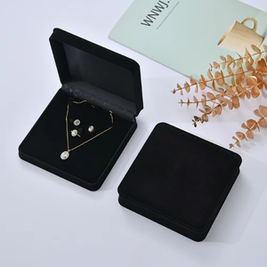 Luxury Flannel <b>Jewelry</b> <b>Box</b> <b>Necklace</b> Ring Storage Case Velvet Lining Wedding Proposal Engagement <b>Jewelry</b> Packaging Gift <b>Box</b> - Product Image 4