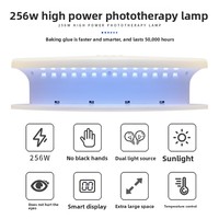 Lampe UV professionnelle portable pour manucure, séchage rapide du vernis à ongles, machine de photothérapie 256W pour ongles