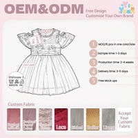 Robe de princesse tendance pour petites filles, haut en tricot à épaules dénudées et manches volantées, imprimé floral, jupe en tulle moelleuse, design personnalisable