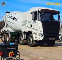 Camion malaxeur à béton électrique SANY 8x4 350 kWh d'occasion avec tambour de 10 m, batterie interchangeable en 5 minutes, modèle 2022-2025