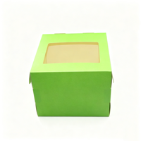 Boîtes à gâteaux en carton gaufré portables, personnalisables avec logo, pour boulangerie, qualité alimentaire, avec fenêtre, vente en gros, fournisseur OEM