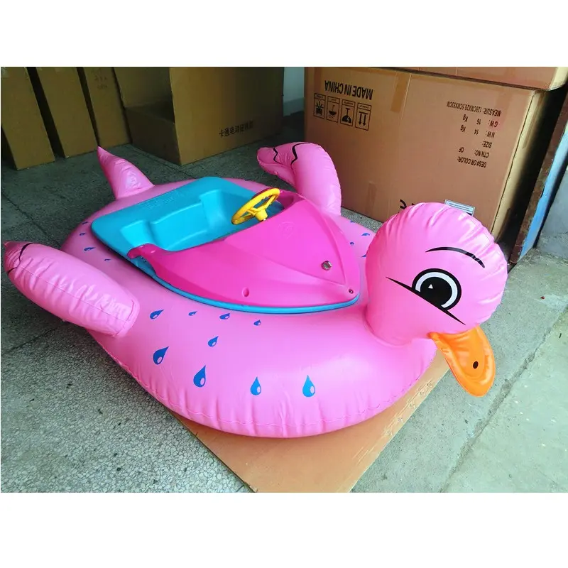 Canard gonflable pour piscine d'eau, bateau électrique en forme d'animal, jouets aquatiques d'extérieur pour enfants et adultes