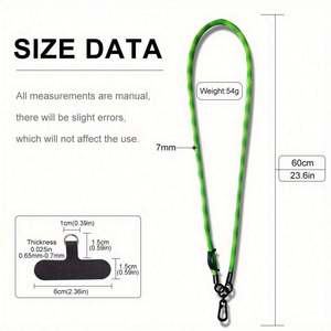 New 7mm Multifunctional Mobile Phone Crossbody Lanyard Colorful Belt Key Chain Safety Rope - Product Image 2