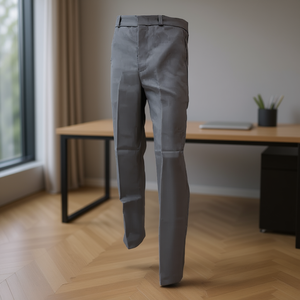 Pantalon habillé pour homme Dove 6XL, infroissable, 100 % coton, teint uni, avec fermeture éclair décorative, taille haute, style printemps - Product Image 2