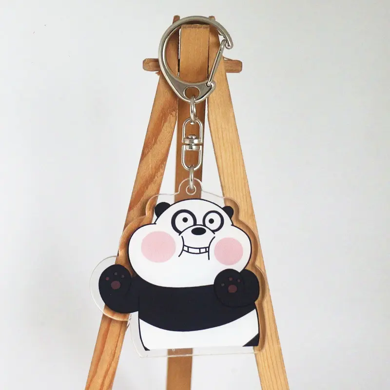 Gantungan Kunci Akrilik Anime Cetak Panda Anda Sendiri