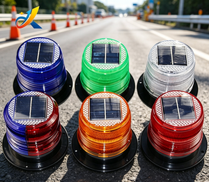 Luce Solare Lampeggiante <span class=keywords><strong>a</strong></span> LED per Segnalazione Stradale, Luce di Avvertimento Solare - Product Image 1