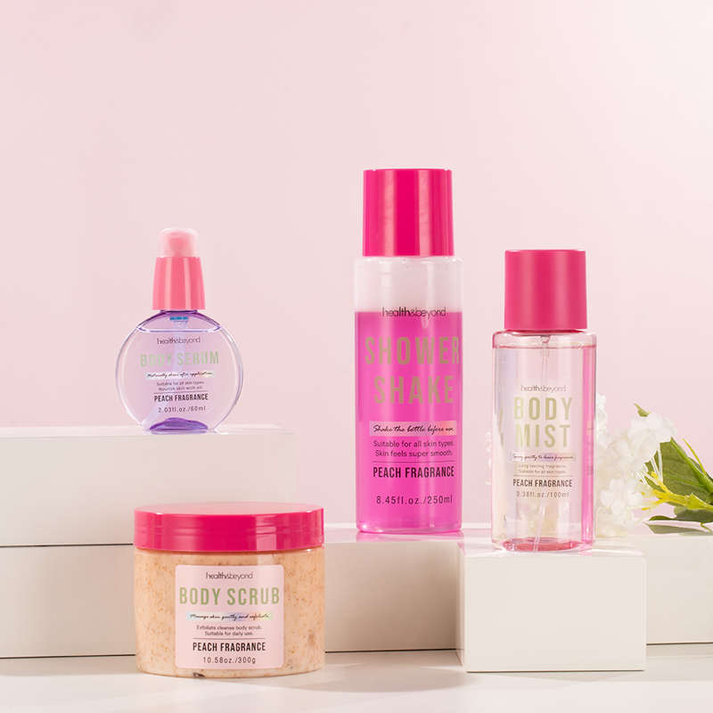 Лидер продаж, частная торговая марка, элегантный туман для тела, серия персиков, спа-ванночка, подарочный набор, товары для ухода за телом для женщин