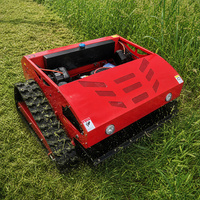 Mesin Pemotong Rumput Mini RC Industrial Grade dengan Remote Control, Berbahan Bakar Bensin, Kapasitas Kotak Rumput 60L untuk Lereng Terjal dan Medan Kasar