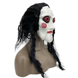 Venta caliente Horror Dress Up Máscara de látex Disfraz Látex Scary Clown <span class=keywords><strong>Saw</strong></span> Masks Horrible Puppet Full Head Adult - Product Image 3