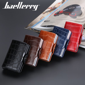 Baellerry Men's Card Holder Crocodile Pattern PU Leather RFID Blocking <b>Small</b> <b>Wallet</b> For Credit Cards - Product Image 4