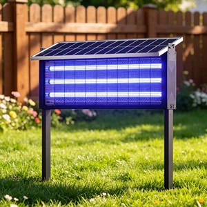 Lámpara Solar LED Industrial <span class=keywords><strong>de</strong></span> 35W para Exteriores, Modelo HL-917, Resistente al Agua, con Gran Cobertura (200-300), Color Morado, Eliminador <span class=keywords><strong>de</strong></span> Insectos - Product Image 4