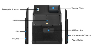 Tablet con Stampante Termica <span class=keywords><strong>da</strong></span> 8'' Certificato FBI, con FAP20, Lettore di Impronte Digitali Morpho, RFID, NFC, MRZ, Batteria <span class=keywords><strong>da</strong></span> 10000mAh per Registrazione Elettorale - Product Image 4
