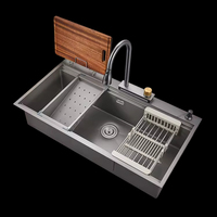 Éviers de cuisine modernes à double cuvette en acier inoxydable 304