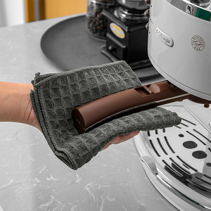 Toallas de microfibra con tejido tipo gofre, sin pelusas, con rejilla en relieve, sin rayas ni arañazos, toalla de cocina sin pelusas - Product Image 3