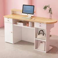 Comptoir de Caisse Simple et Moderne pour Magasin de Vêtements, Bureau d'Accueil en MDF pour Salon de Beauté