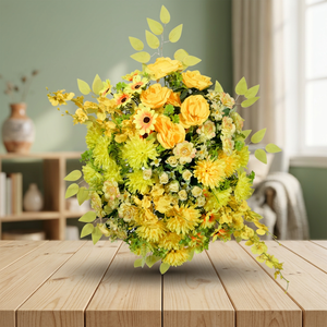 Artificial <b>Flower</b> Sunburst Gold Mixed Cascade - Product Image 2
