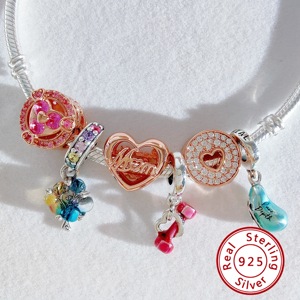 จี้ห้อยเครื่องประดับ DIY ของแท้ <span class=keywords><strong>Pando</strong></span> Charms Pan อุปกรณ์เสริม DIY Dora จี้เงินแท้สำหรับทำเครื่องประดับ - Product Image 2