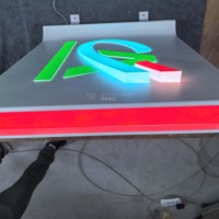 Caja de Luz de Acero Inoxidable de Doble Cara de Grado Profesional, IP67 Impermeable, 5000 Lúmenes LED |   Letrero Publicitario Acrílico Elevado de Diseño Complejo