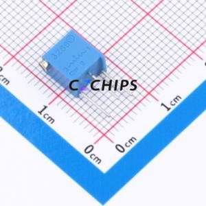 Resistencia Ajustable/Potenciómetro 3266X-204, Componente de Orificio Pasante (THT)-3P, Resistencia de 6.8x4.7mm, 200kOhm, 10%, 500mW, 250ppm ℃ - Product Image 1