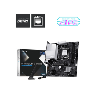 เมนบอร์ด PRO H810M-B WIFI6E LGA 1851 DDR5 H680 รองรับโปรเซสเซอร์ Core Ultra พร้อมพอร์ต LAN 2.5G, PCIe 5.0 ขนาด M-ATX รุ่น PRO H810M-B WIFI6E - Product Image 6
