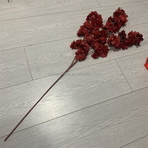 กิ่งซากุระปลอมขายส่ง E-838 สีแดงเบอร์กันดี ชมพูฟิวเซีย ยอดนิยม - Product Image 5