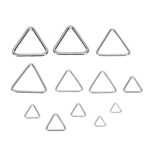 Hebilla triangular de metal, hierro niquelado, 2-5 cm, varios tamaños, para correas de mascotas, accesorios de equipaje, duradera - Product Image 2