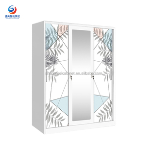 Armoire en acier à 3 portes coulissantes, <span class=keywords><strong>étagère</strong></span>s réglables, rangement robuste, design écologique <span class=keywords><strong>pour</strong></span> l'école et la <span class=keywords><strong>chambre</strong></span> - Product Image 3