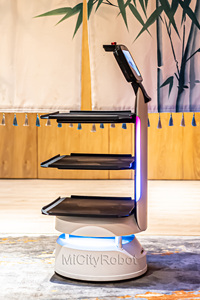 2025 New Professional Automatic Navigation Customized Commercial Food Delivery <strong>Robot</strong> 3 trays <strong>Supplier</strong> Waiter for Restaurant - Product Image 2