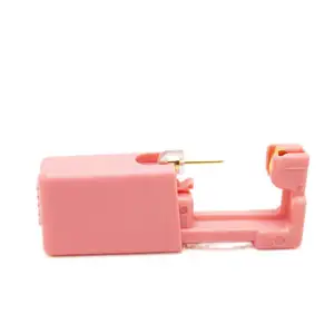 Daicy fashion pink white self ear piercing gun Disposable ear piercer stainless steel ear piercing earrings studs