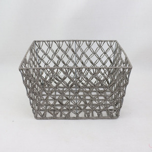 Nouvelle arrivée évider conception chaîne de <span class=keywords><strong>papier</strong></span> tissé panier de rangement coloré - Product Image 1